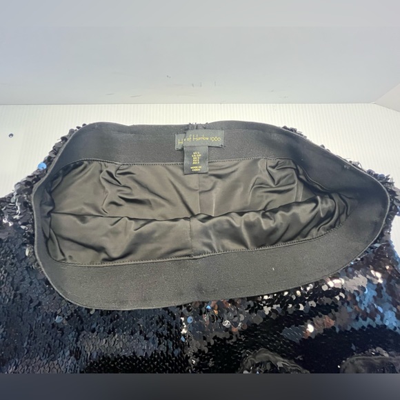 House of Harlow 1960 2 pc Sequenced Stretch pull-on Pant & Sateen Cropped Top - Picture 13 of 15